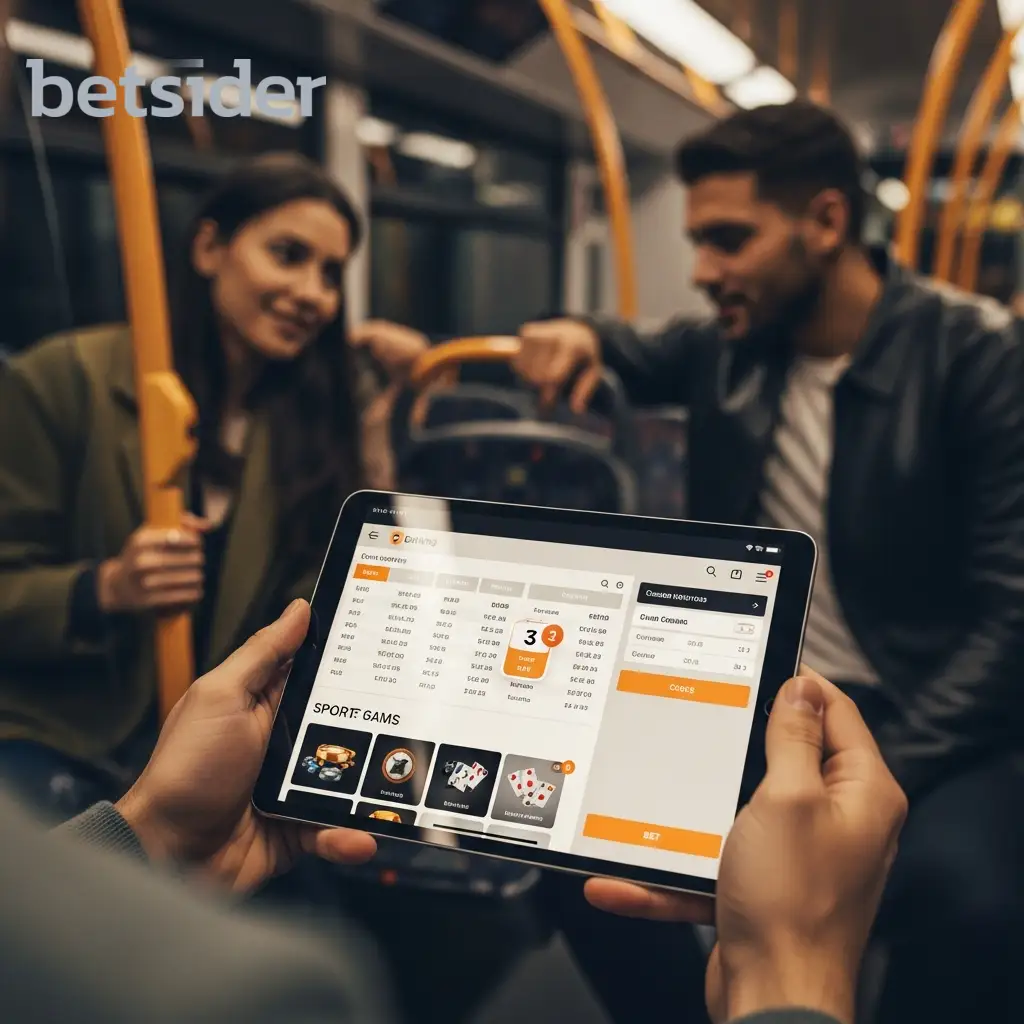 Bettor checking live odds on a phone during a transit commute